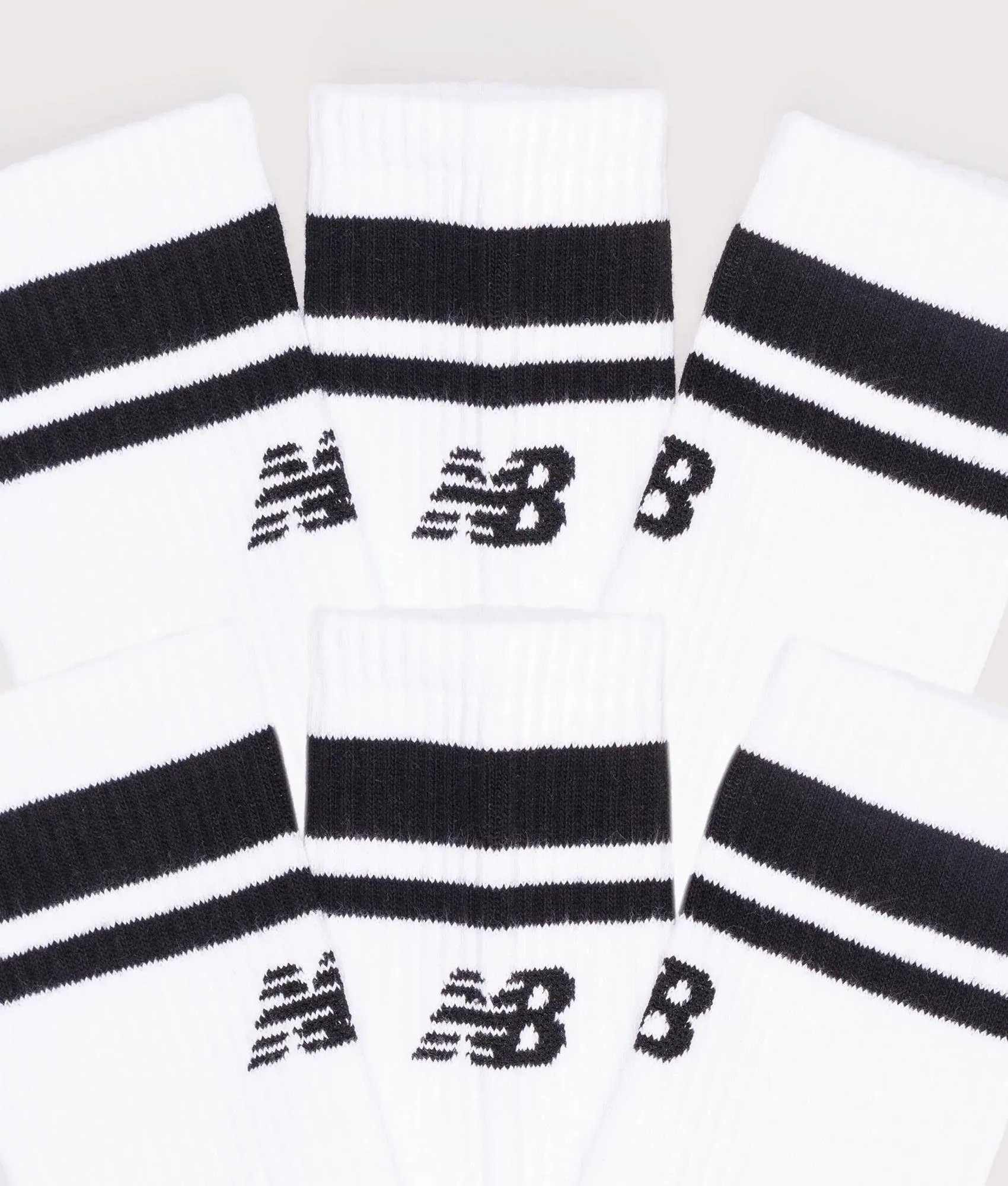 6 Pack Essentials Stripe Midcalf Socks