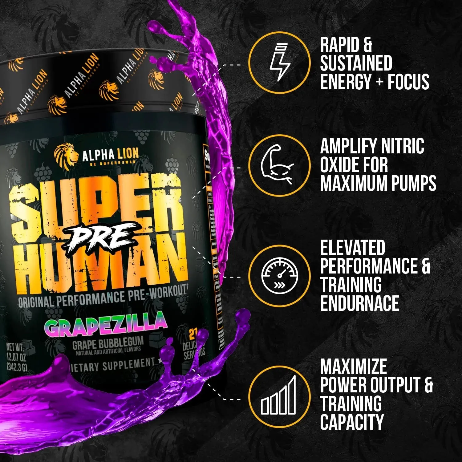 Alpha Lion SuperHuman Pre 21 Servings