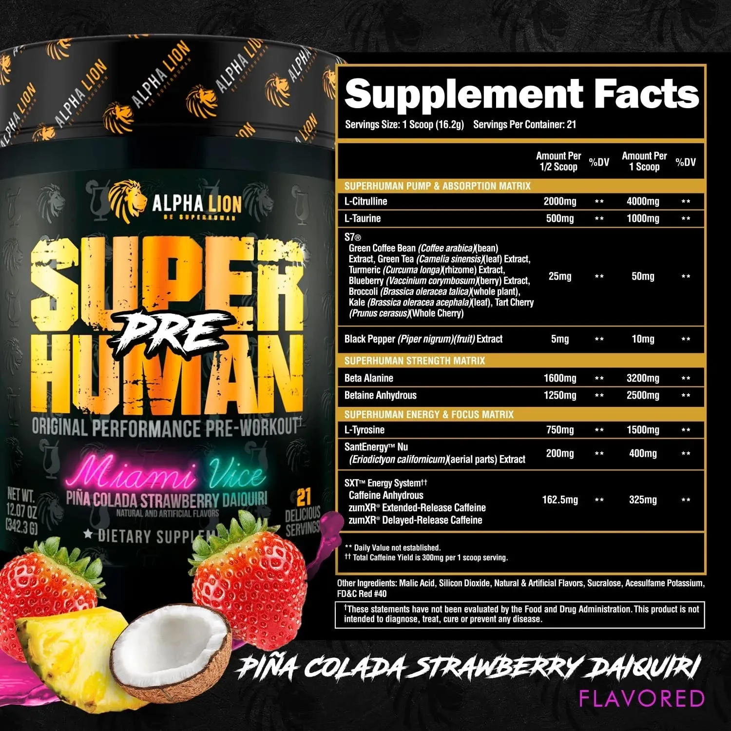 Alpha Lion SuperHuman Pre 21 Servings