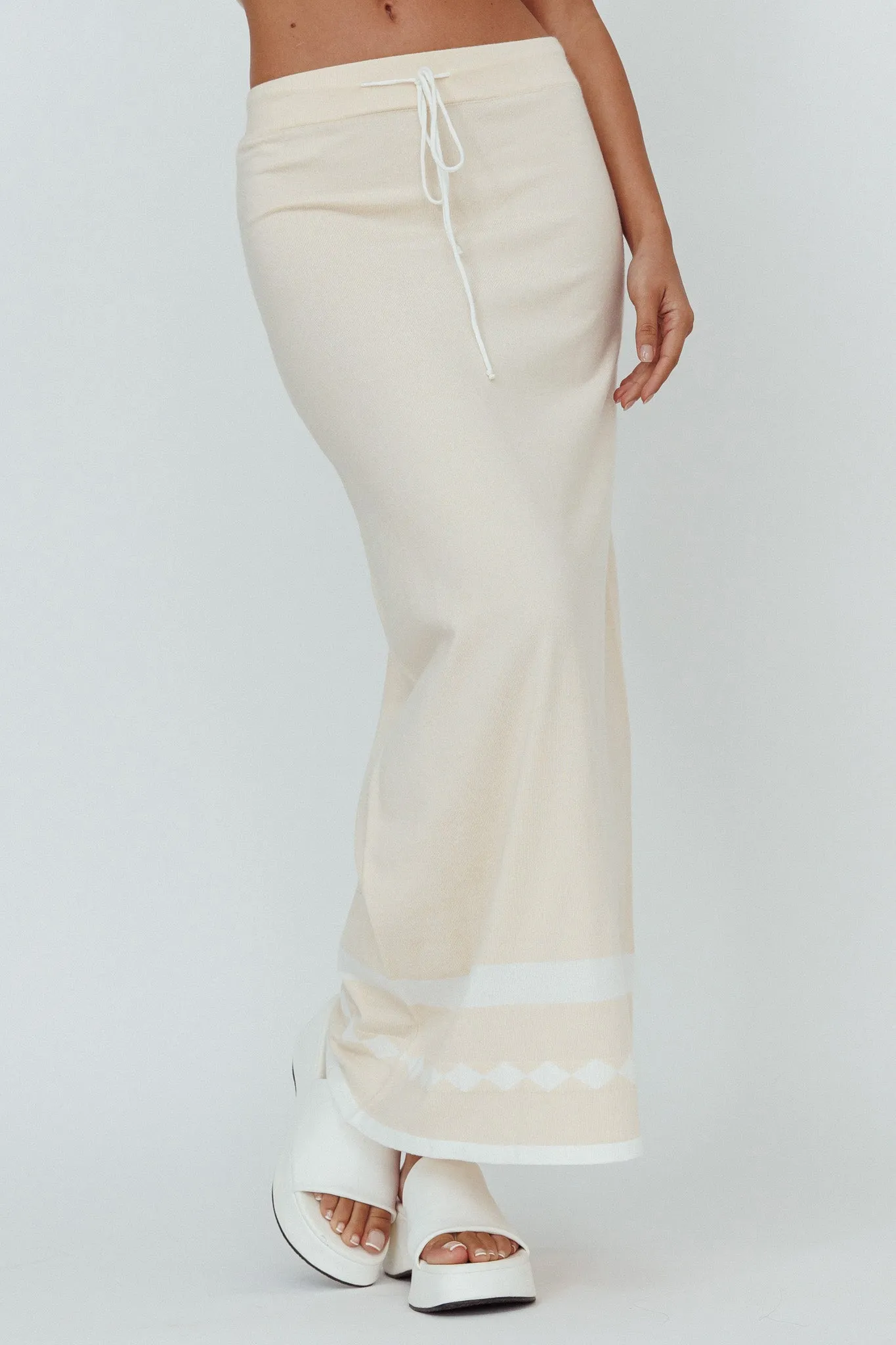 Amalfi Sun Knit Maxi Skirt Sand