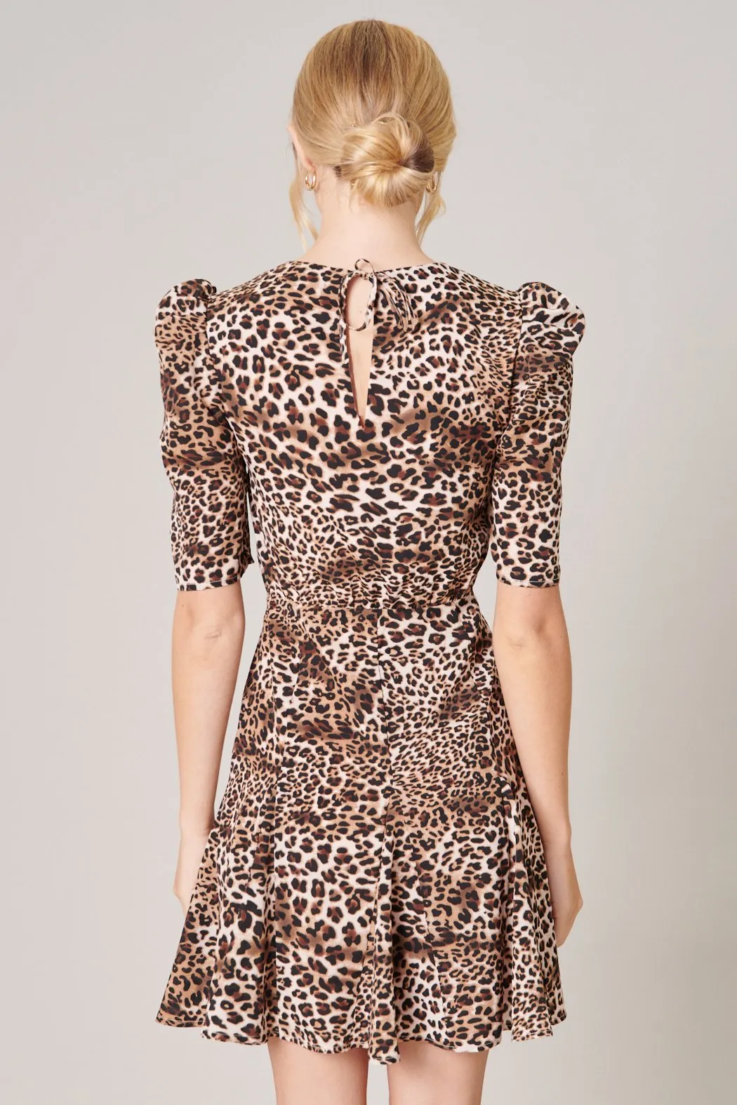 Amuse Me Leopard Print Ruffle Dress