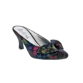 Bellini Cheer Women Mule Pump In Black Floral Velvet