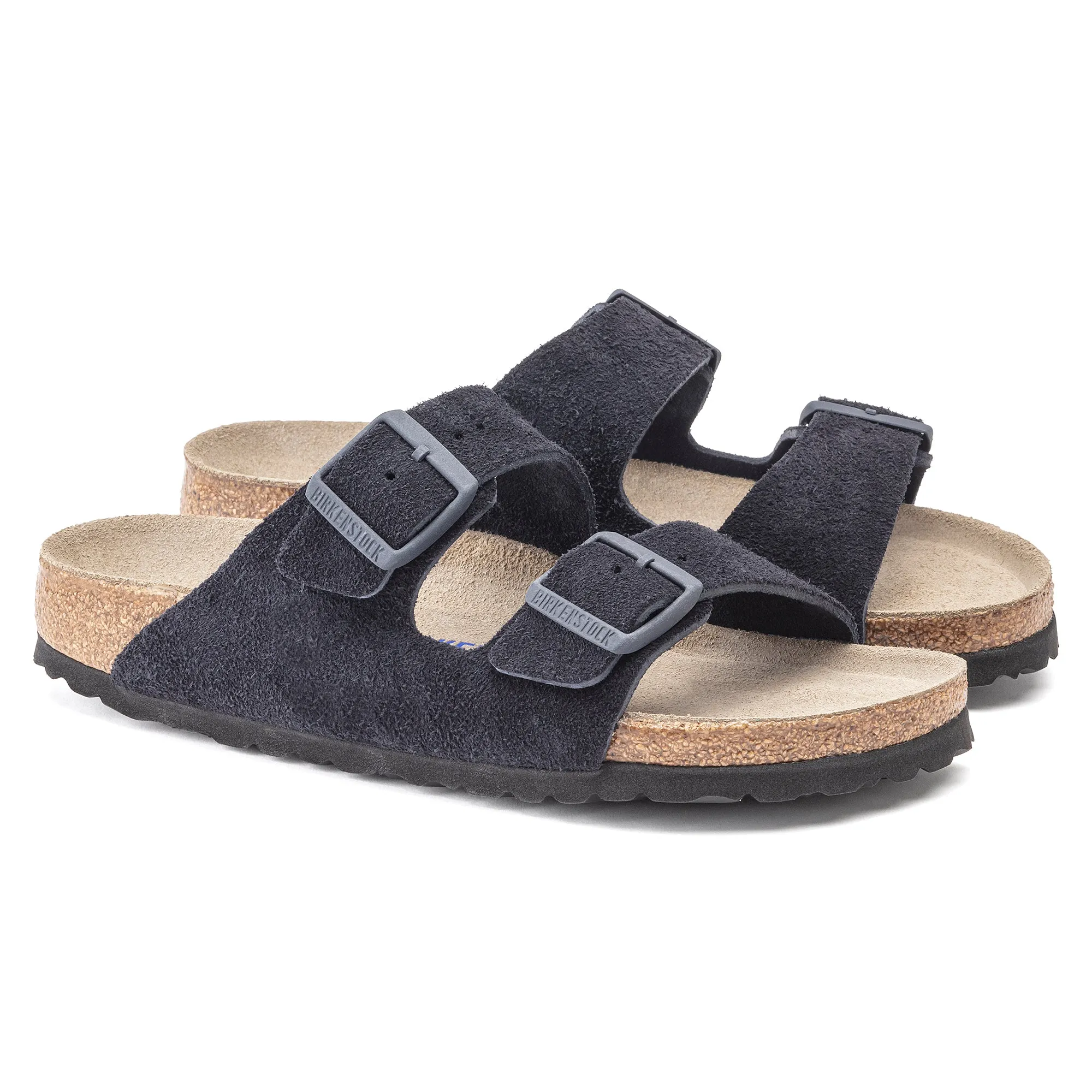 Birkenstock Arizona Suede Leather Soft Footbed - Midnight