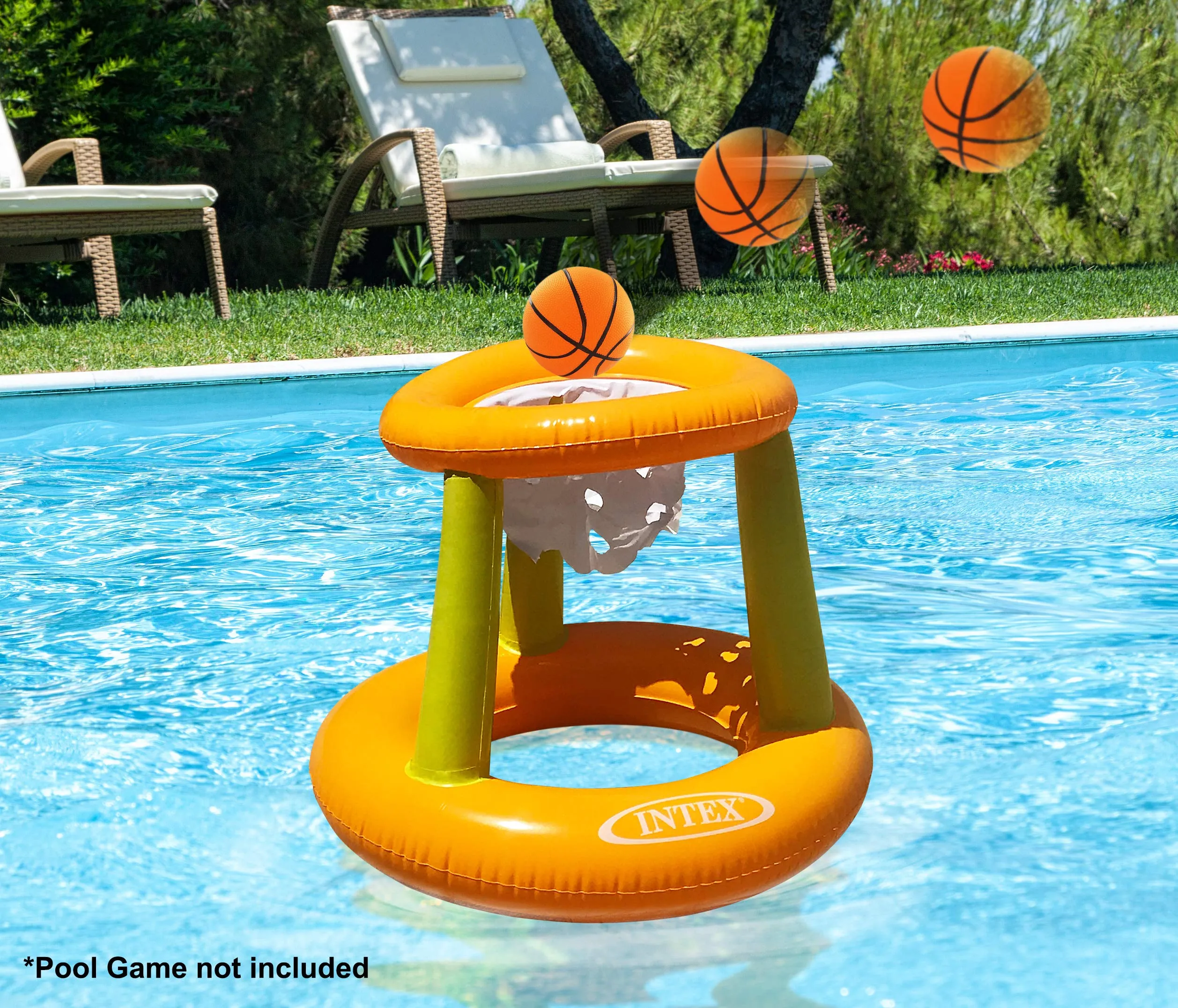 Botabee Swimming Pool Water Mini Basketball 2 Pack | Compatible with Intex Floating Hoops