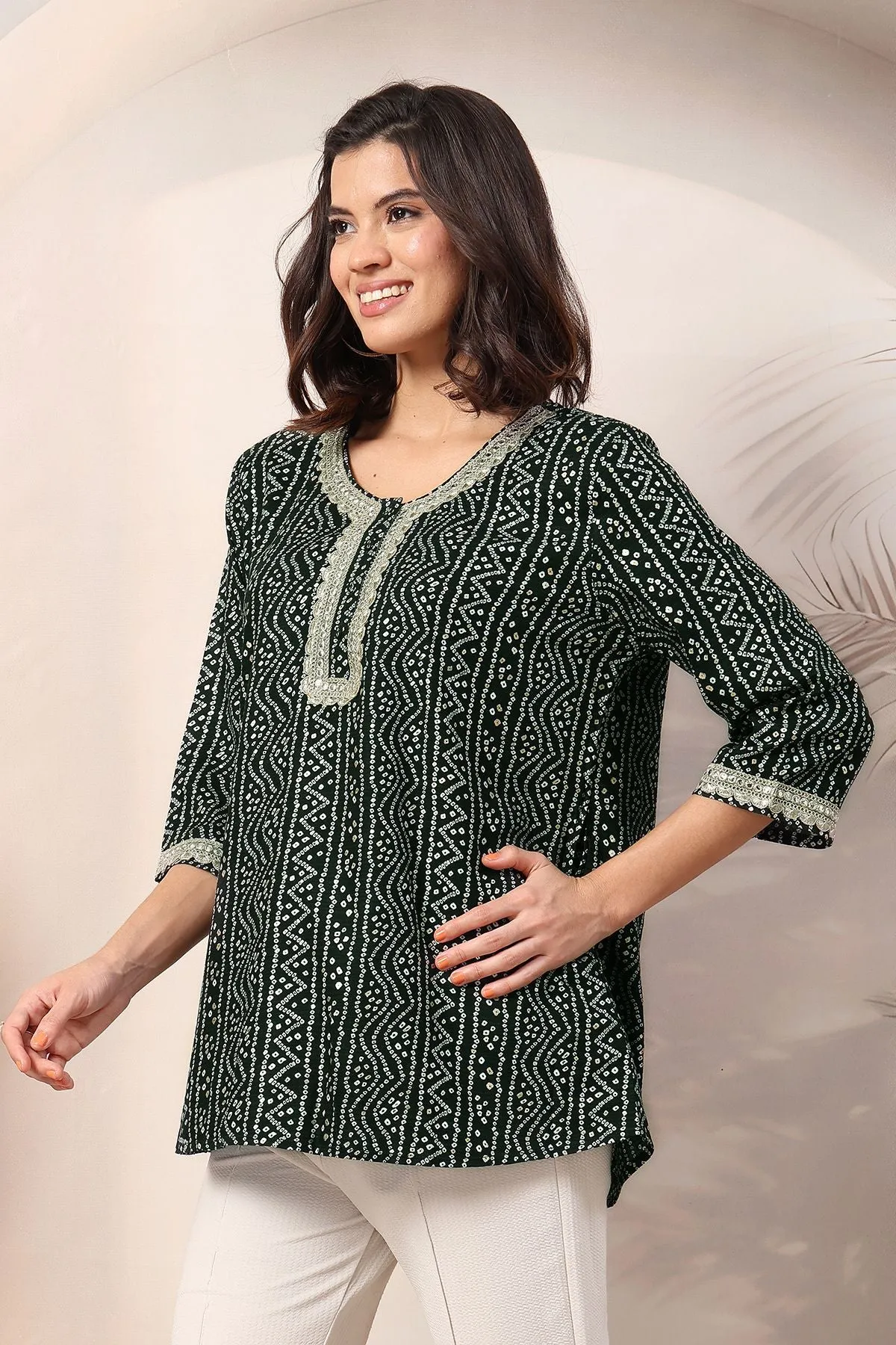 Bottle Green Elegant Essence Zipless Feeding Maternity Top