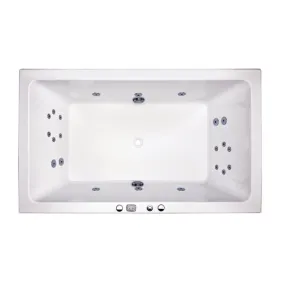 Broadway Bathroom Quadrato 1800mm Spa With Spa Key Remote 22 Jets White