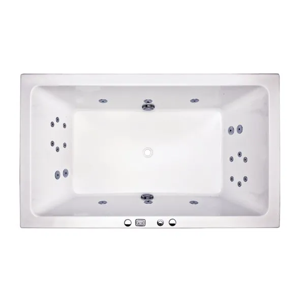 Broadway Bathroom Quadrato 1800mm Spa With Spa Key Remote 22 Jets White