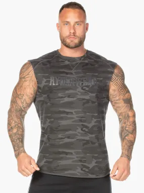 Camo Fleece Tank - Black Camo