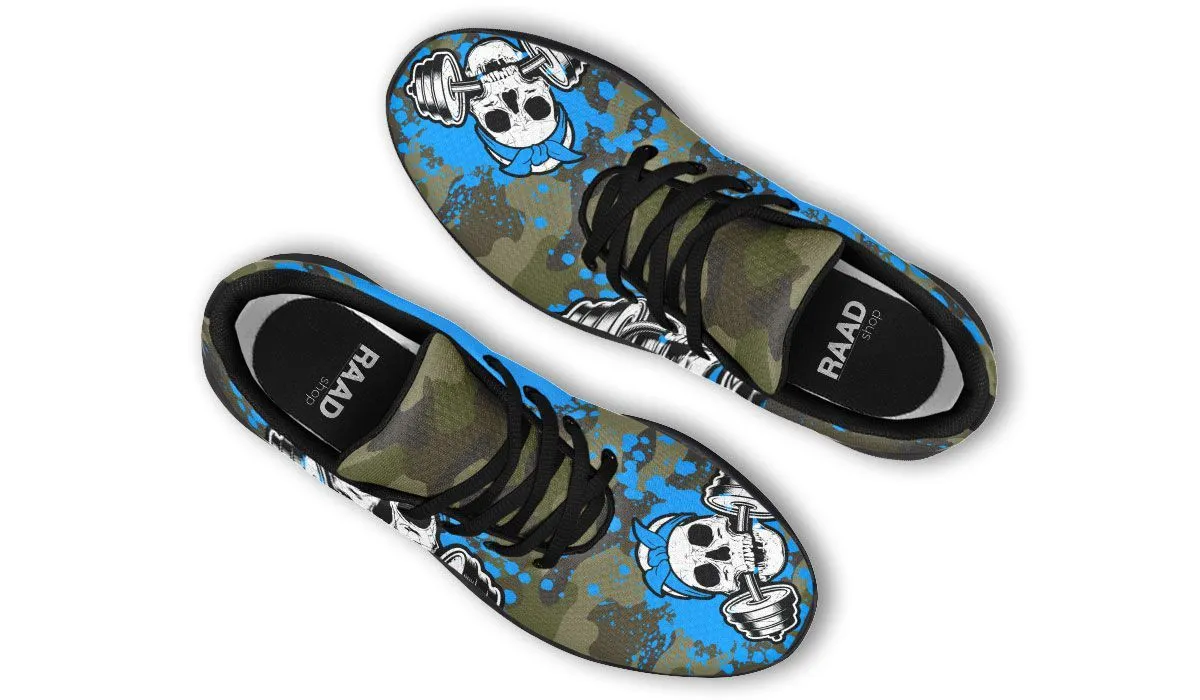 Camo Pale Blue Splat Skull