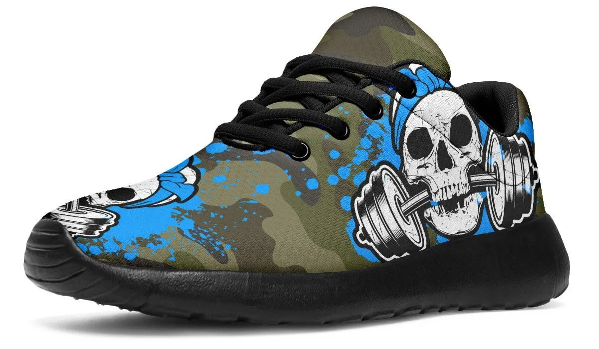 Camo Pale Blue Splat Skull