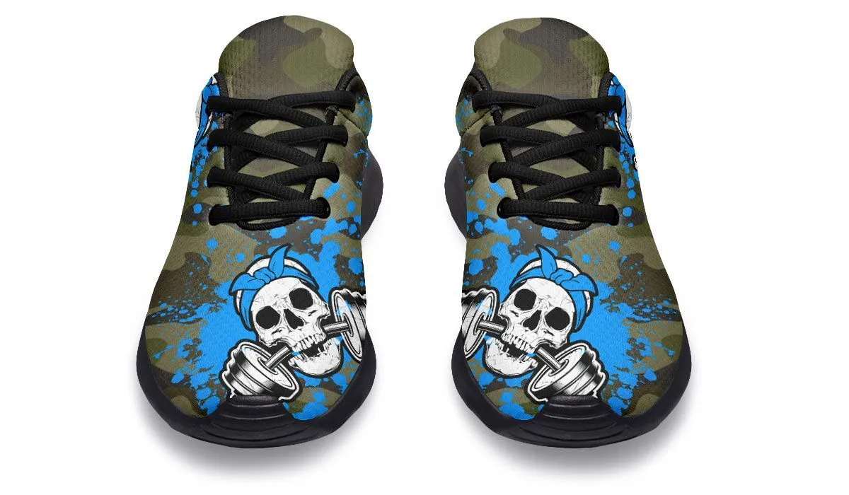 Camo Pale Blue Splat Skull