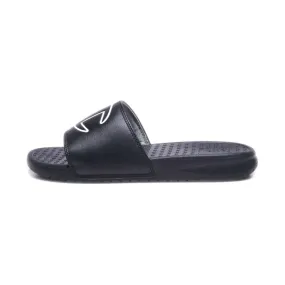 Champion Flat Sandals Leather Black Colour For Kids