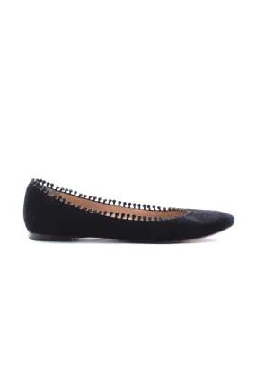 Chloe Laser Cut Suede Ballerina Flats