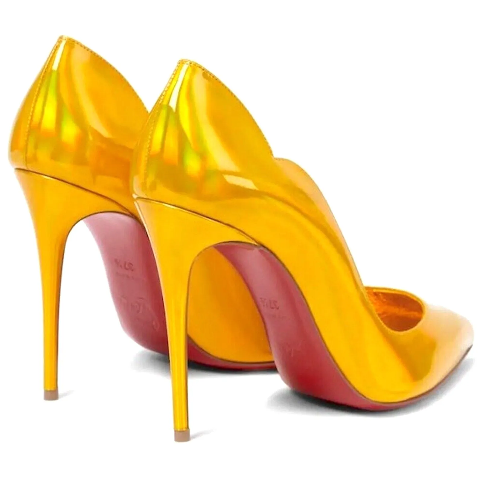 Christian Louboutin Hot Chick 100 patent Leather psychic yellow Pumps