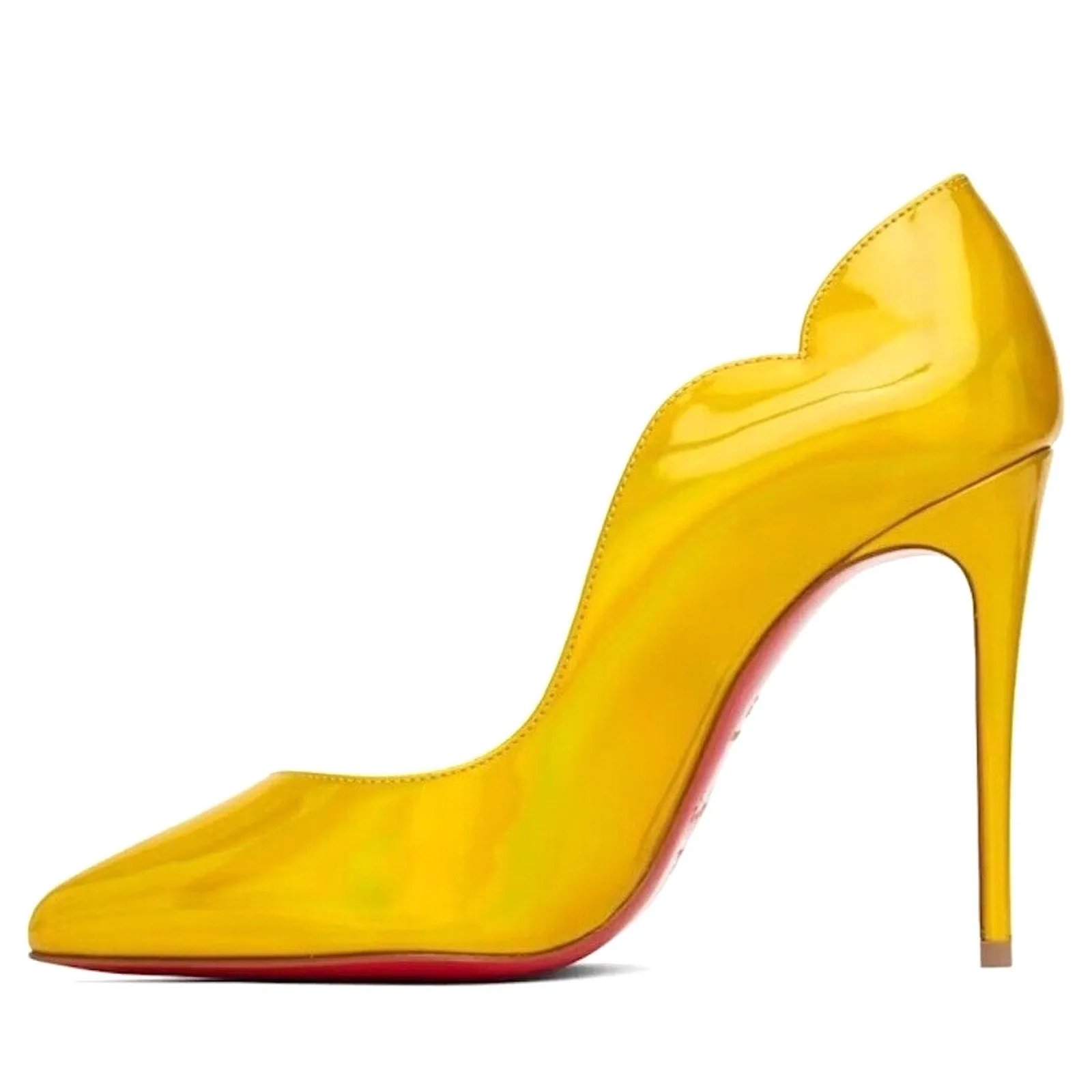 Christian Louboutin Hot Chick 100 patent Leather psychic yellow Pumps