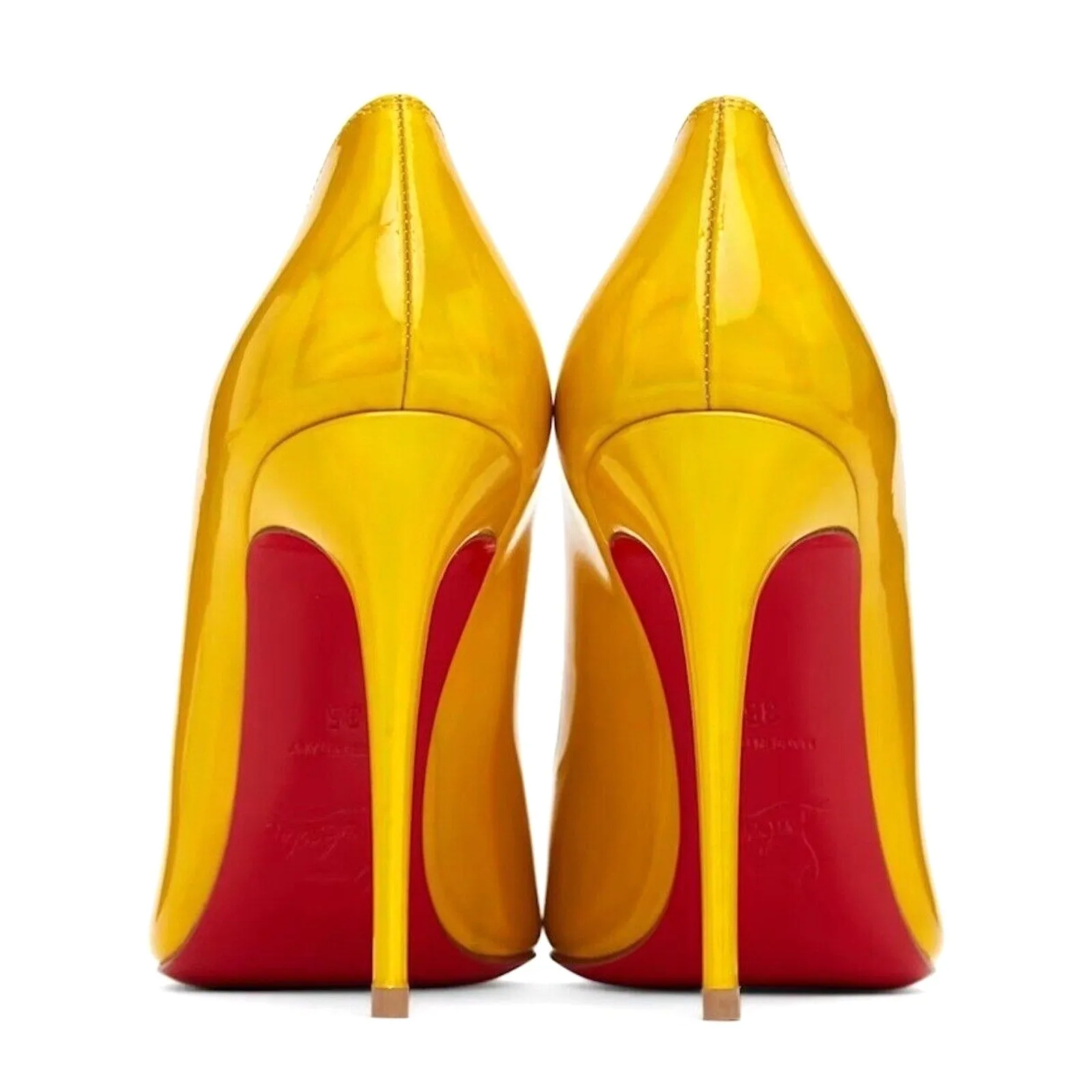 Christian Louboutin Hot Chick 100 patent Leather psychic yellow Pumps