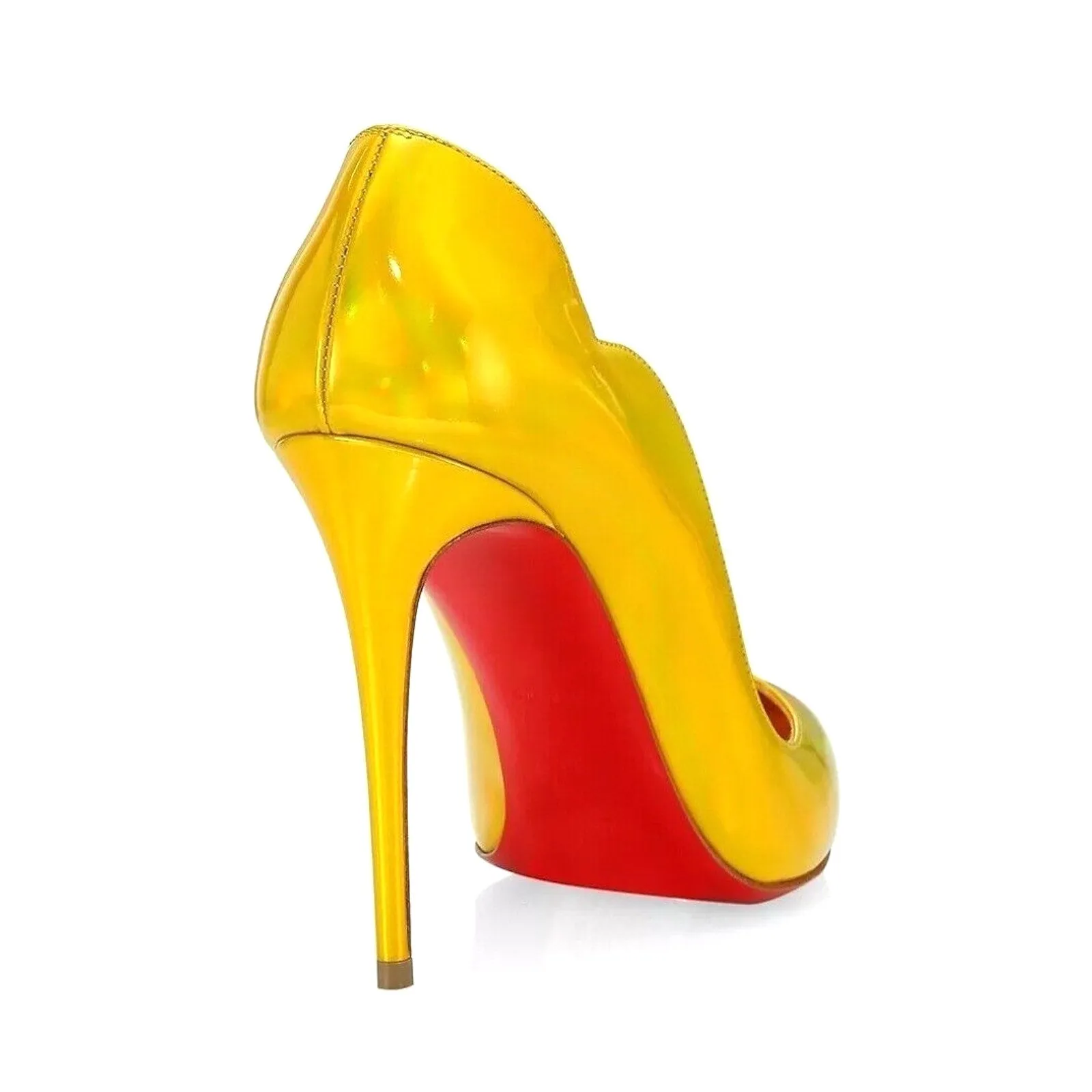 Christian Louboutin Hot Chick 100 patent Leather psychic yellow Pumps