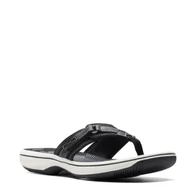 Clarks Women's Breeze Sea II Flip Thong Sandal (Black)