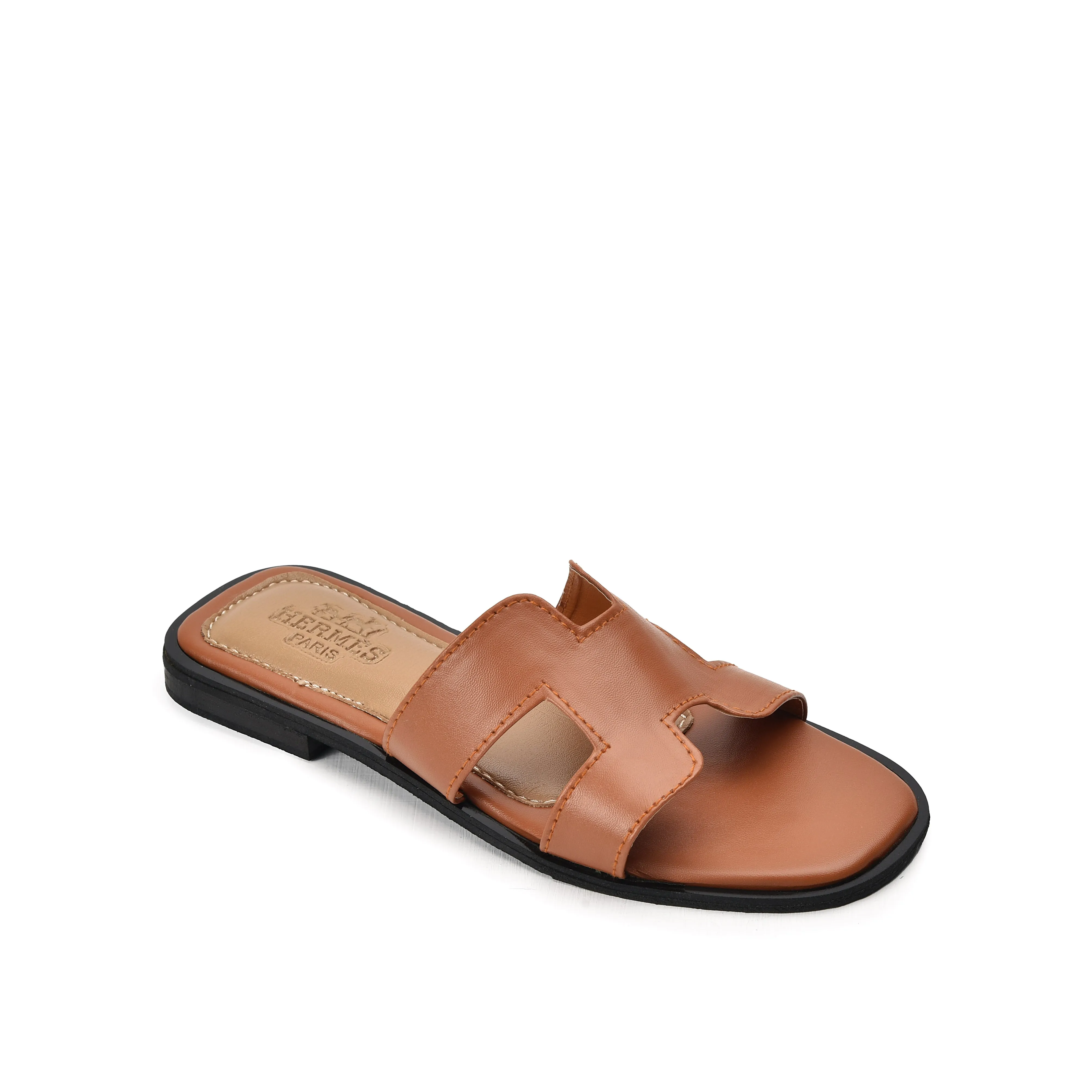 Classic Brown Slide Flats | 538J-B