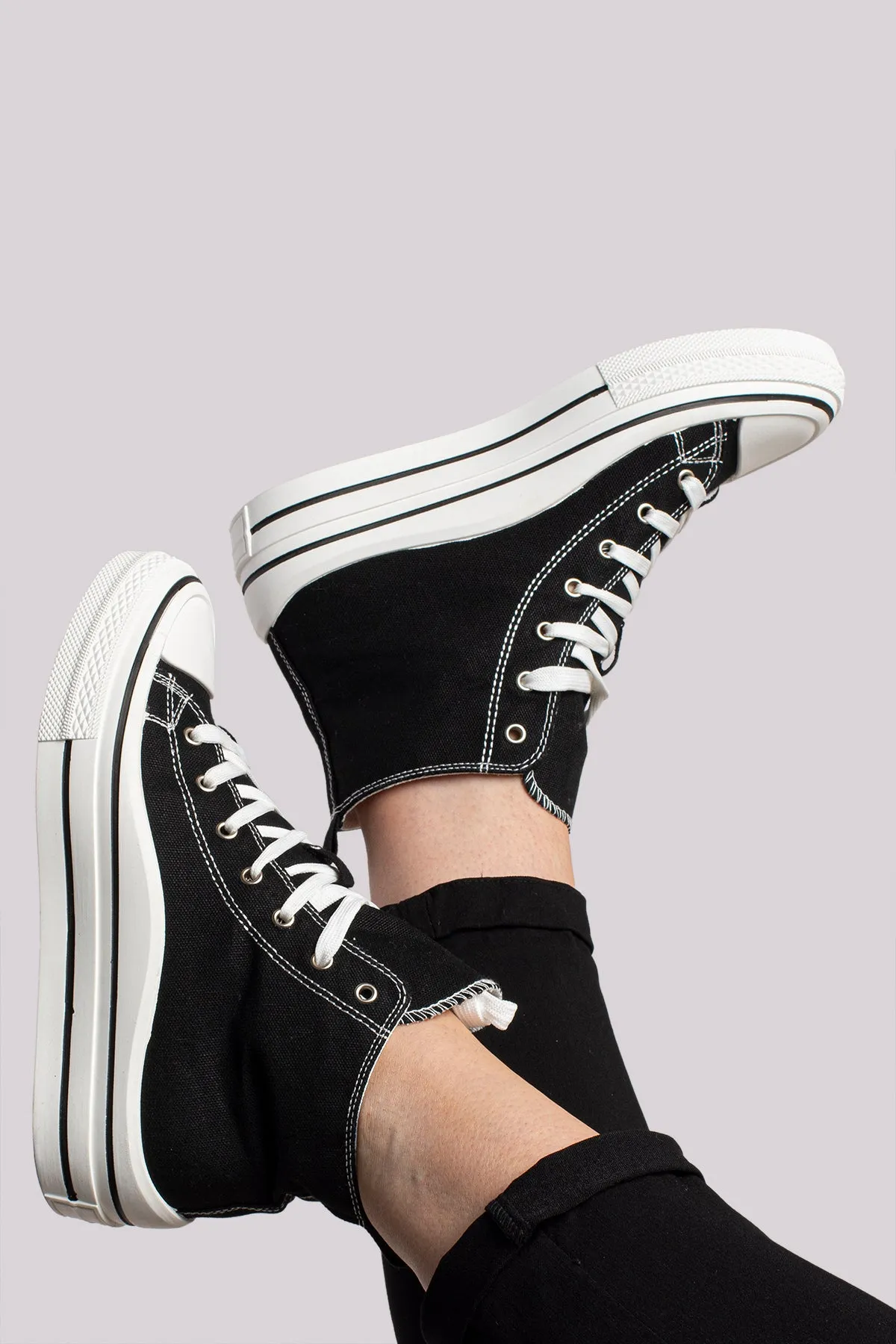 Contrast Canvas High Top Trainer