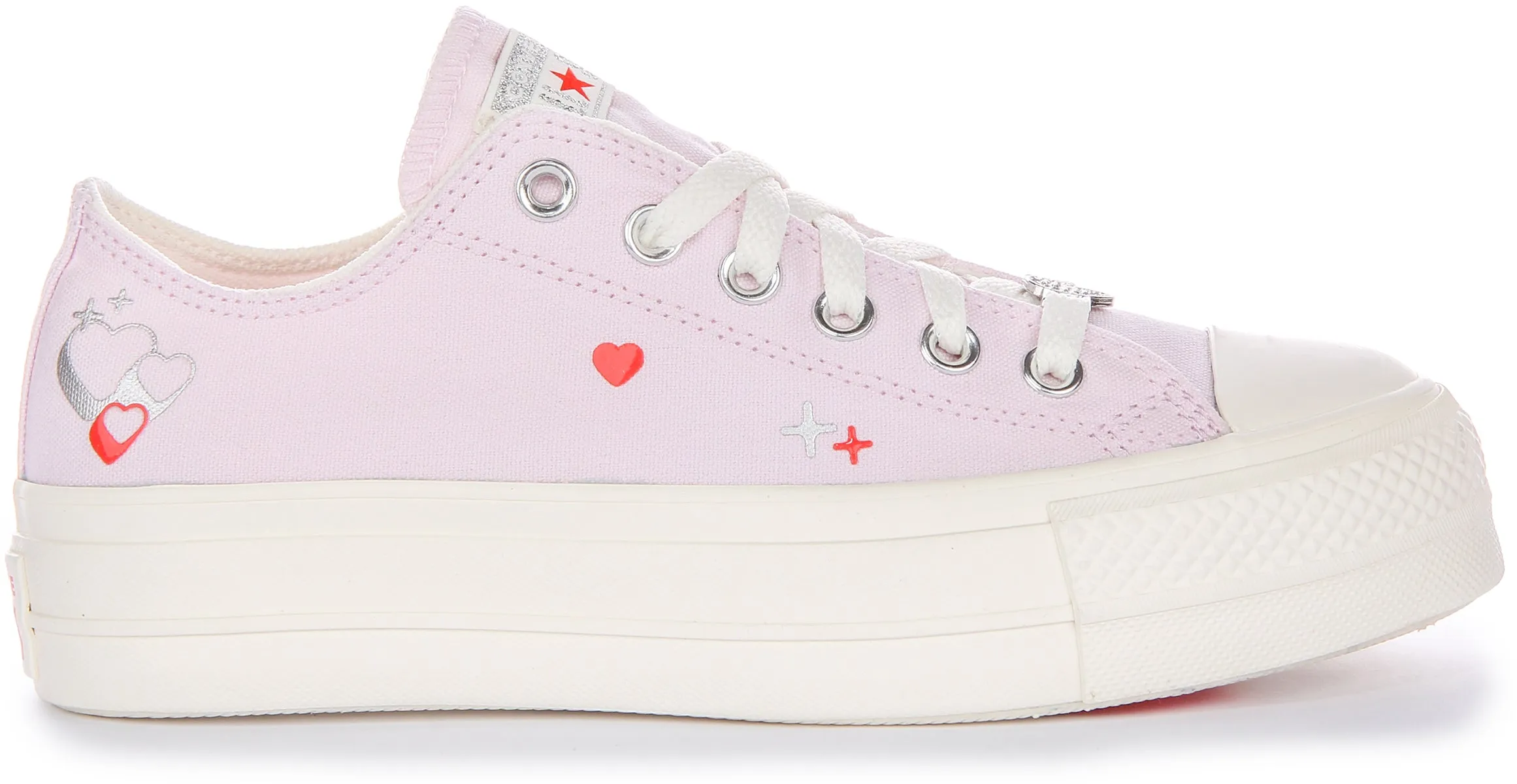 Converse Chuck Taylor Lift Low A09115C In Lilac | Hearts