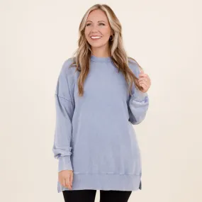 Cozy Pullover, Serenity Blue