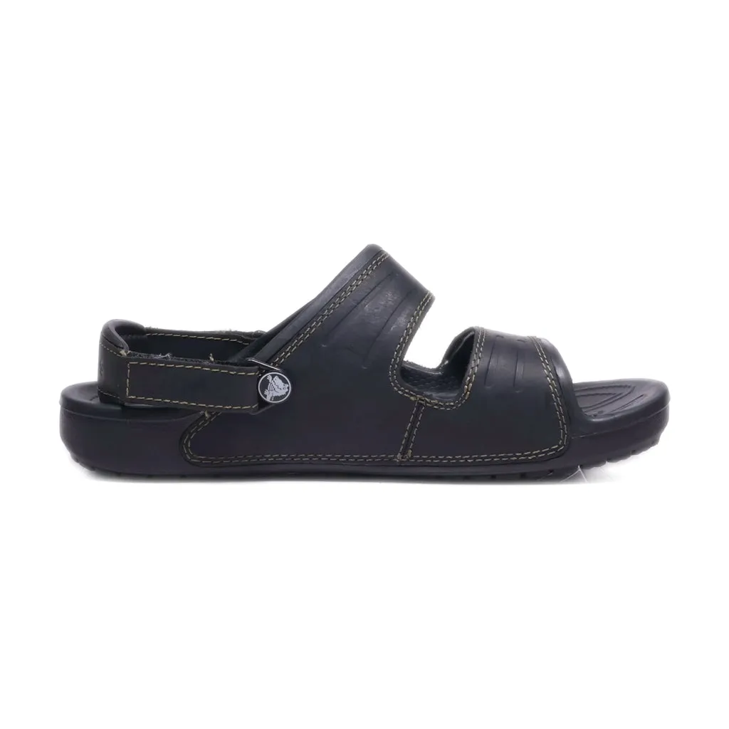 Crocs Yukon Two-Strap Casual Sandals Rubber Black Colour For Men