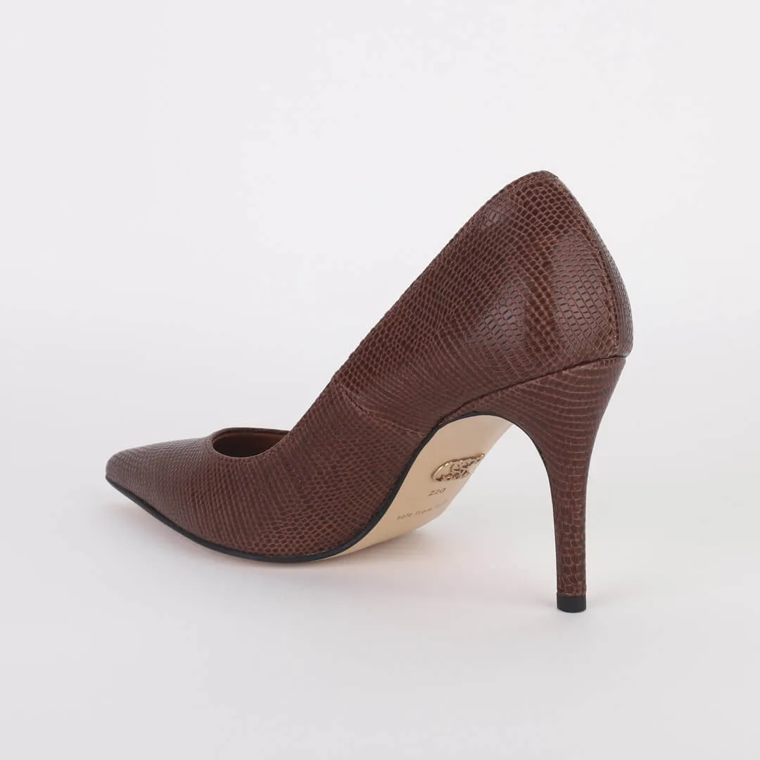 DeeLITE - lizard print leather pumps