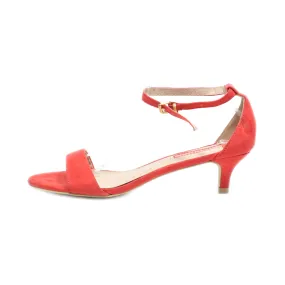 Dorothy Perkins Mid-Heel Sandals Suede Orange Colour For Women