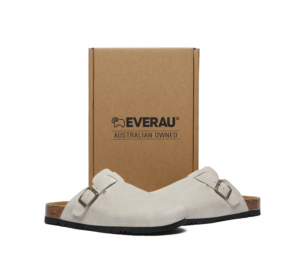 EVERAU® Adjustable Buckled Straps Slip-on Flat Sandal Slides Mason