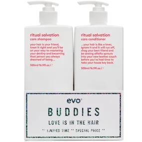 Evo Ritual Salvation Shampoo & Conditioner 500ml Buddie Duo (with free pumps)