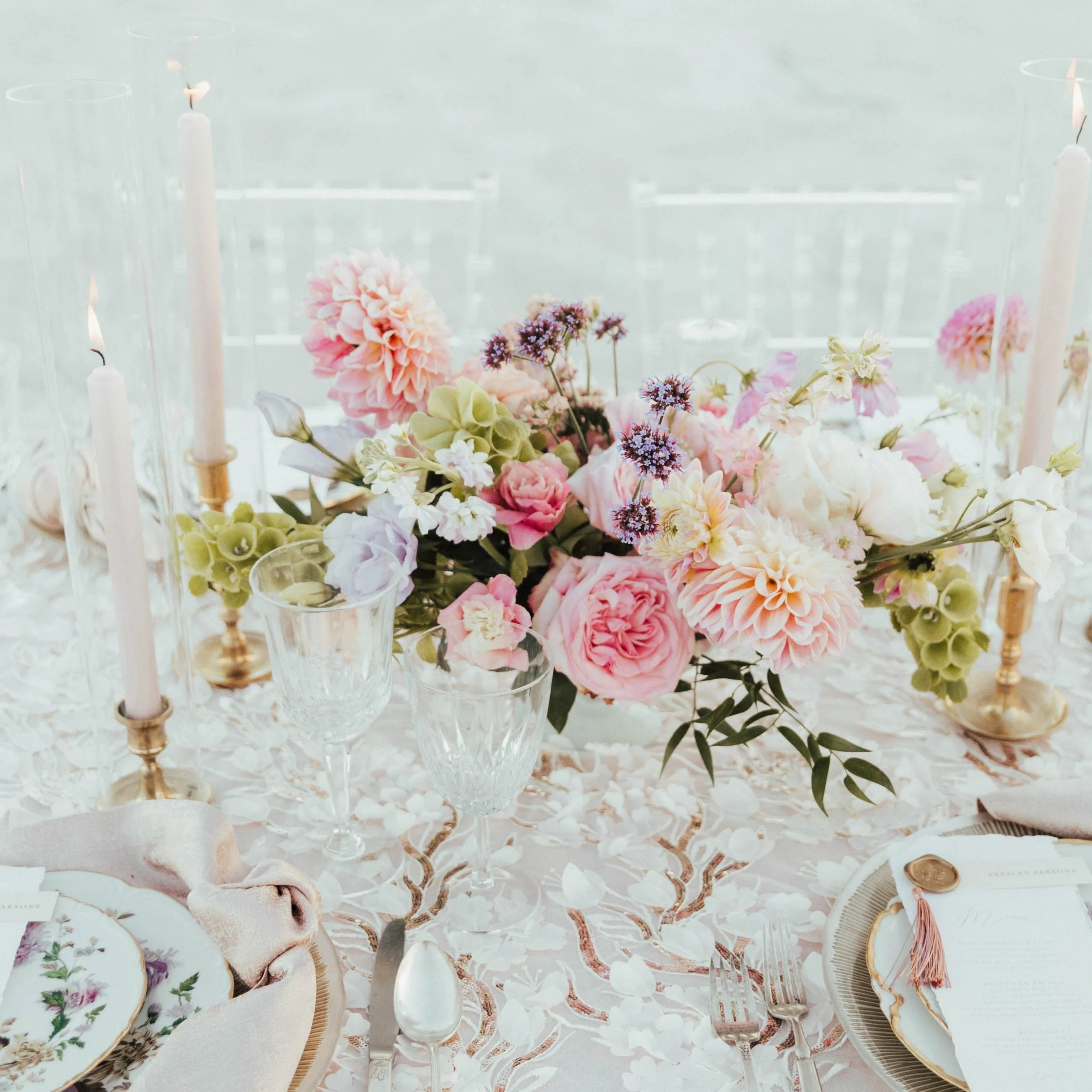 Garden Couture Pink Salt Flats Wedding Editorial