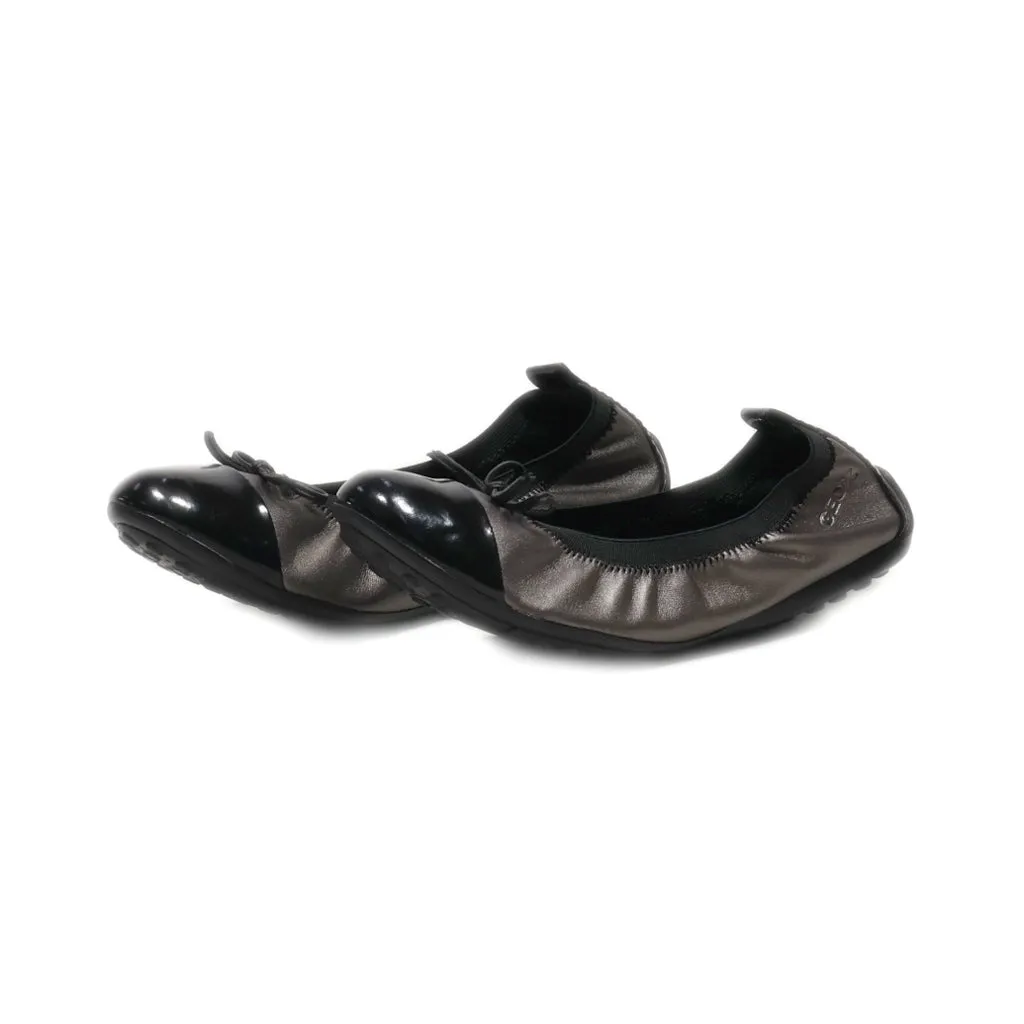 Geox Ballerinas Pu Leather Grey Colour For Women