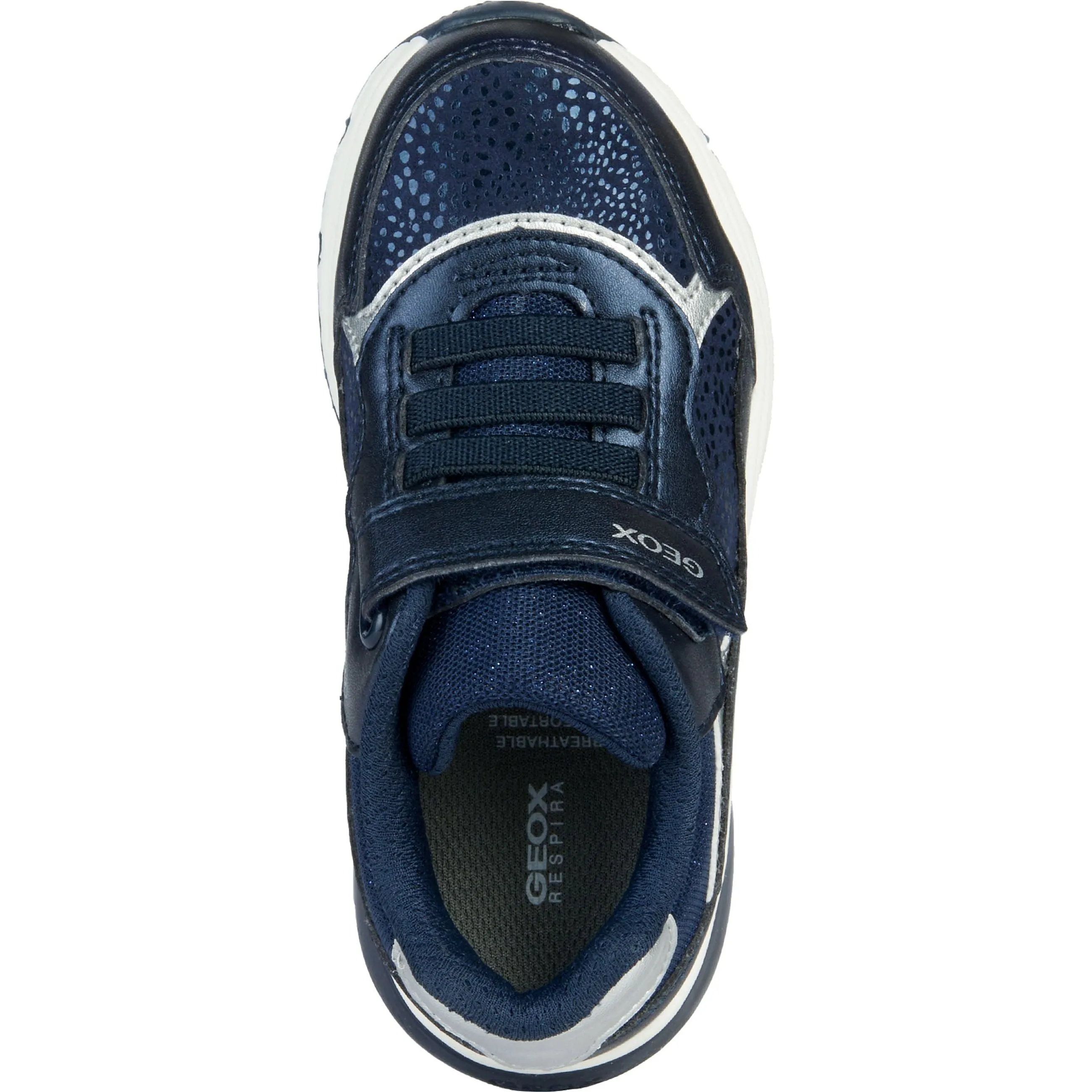 Geox Girls Trainer Spaceclub Light Up Navy/Silver