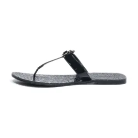 Guess Flat Sandals Leather Black Colour For Women