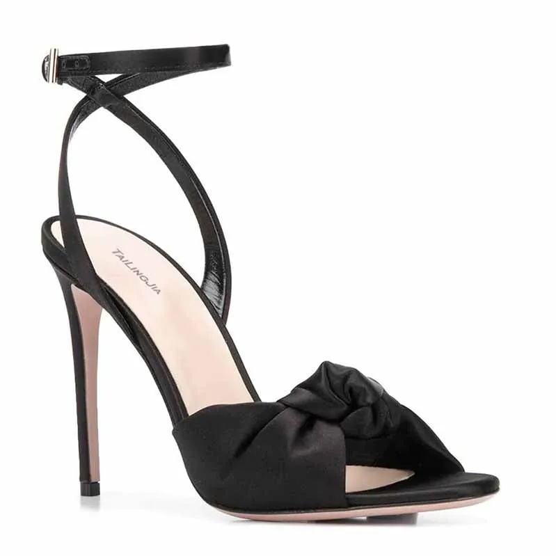 Heeled Ankle Strap Sandals Stiletto Open Toe Wedding Party Pumps Shoes