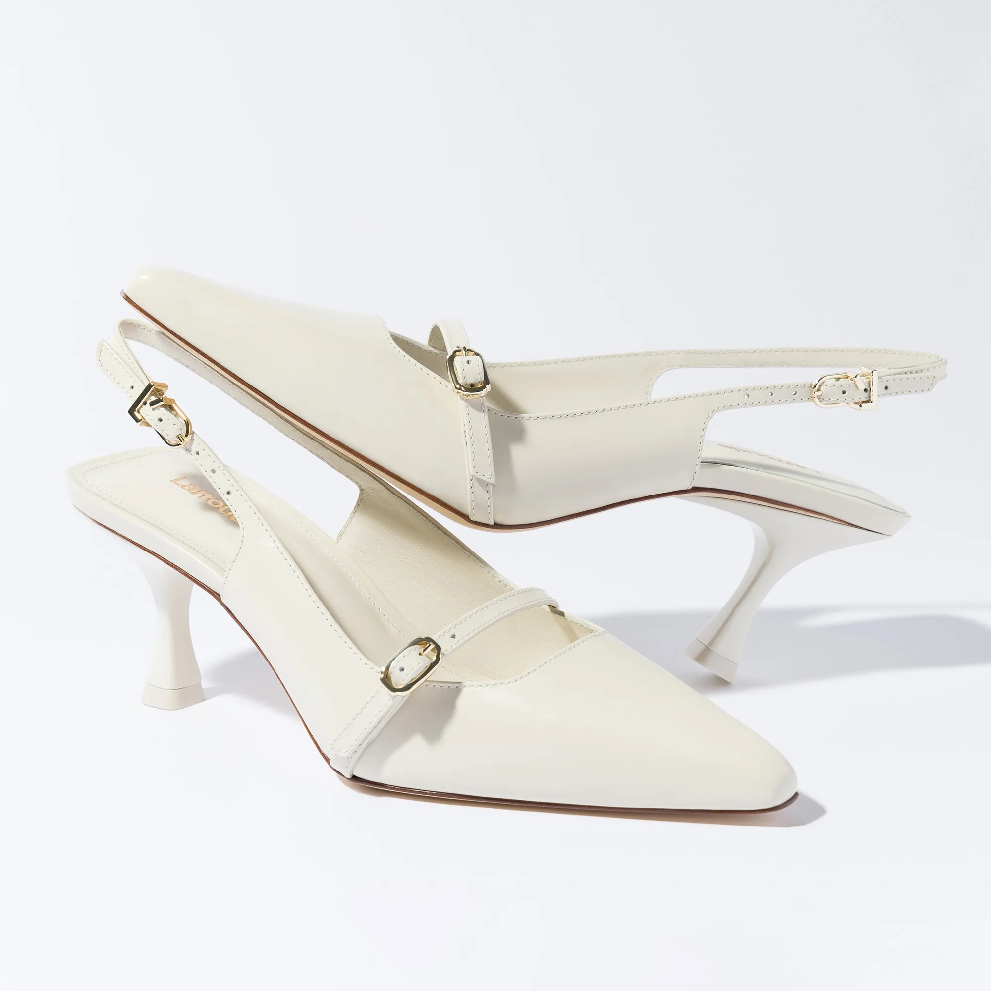 Ines Pump In Ivory Leather