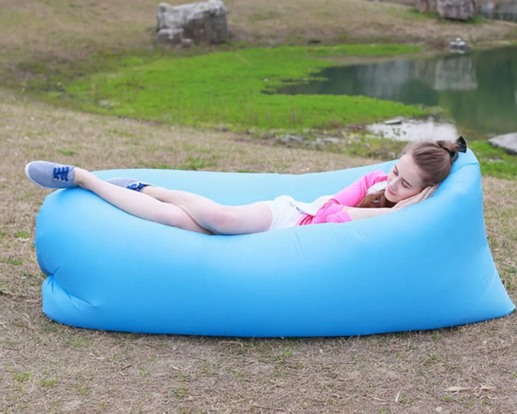 Inflatable Lounger Waterproof Air Sofa Couch Bag for Camping Beach