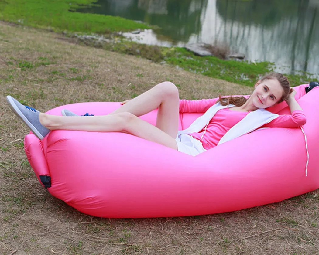 Inflatable Lounger Waterproof Air Sofa Couch Bag for Camping Beach