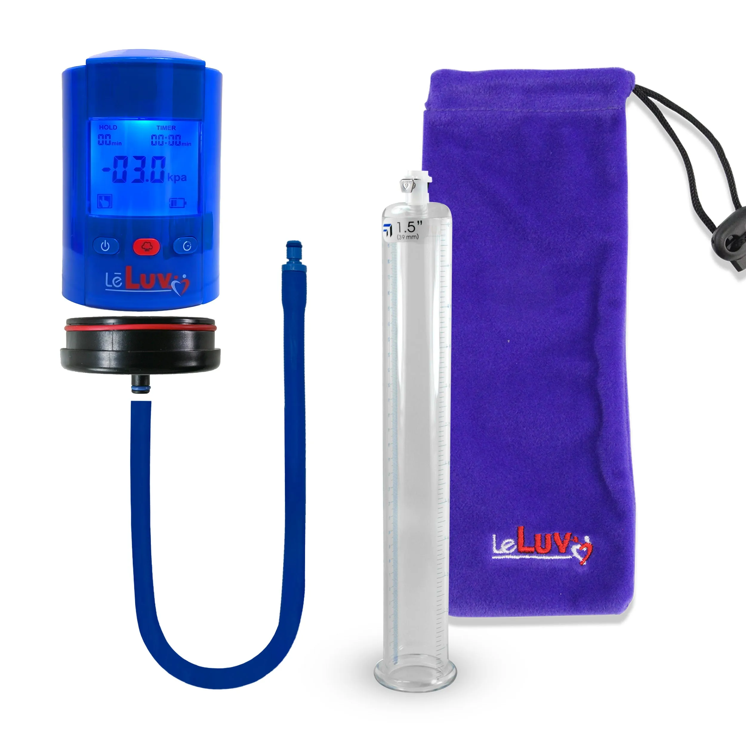 iPump Penis Pump | Smart LCD Head with Adapter | 12" Length x 1.35"-5.0" Diameter