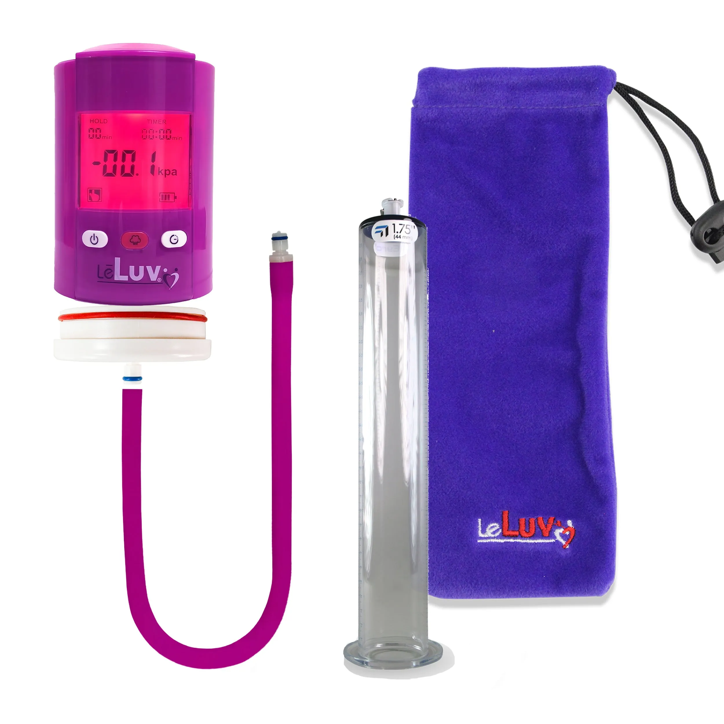 iPump Penis Pump | Smart LCD Head with Adapter | 12" Length x 1.35"-5.0" Diameter