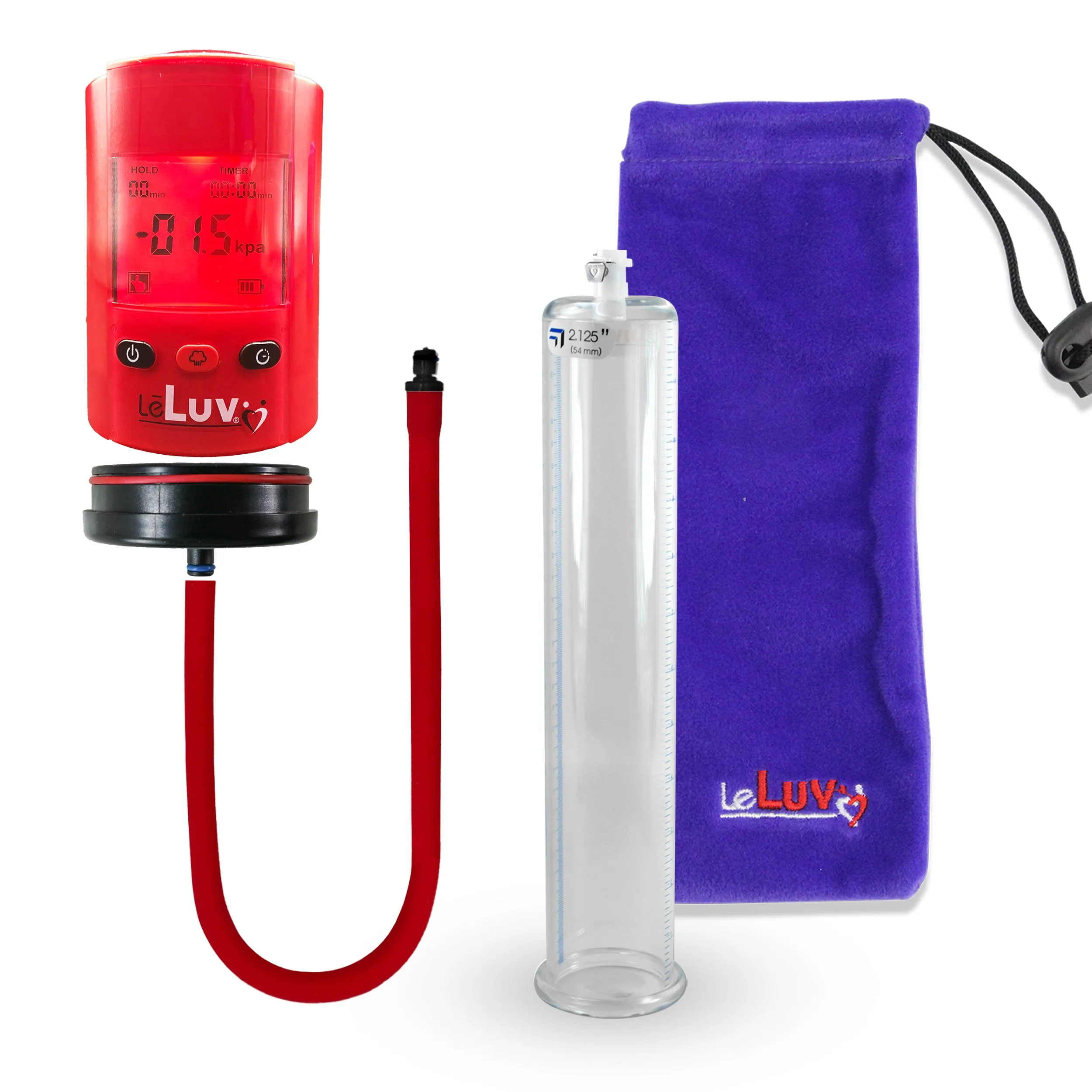 iPump Penis Pump | Smart LCD Head with Adapter | 12" Length x 1.35"-5.0" Diameter