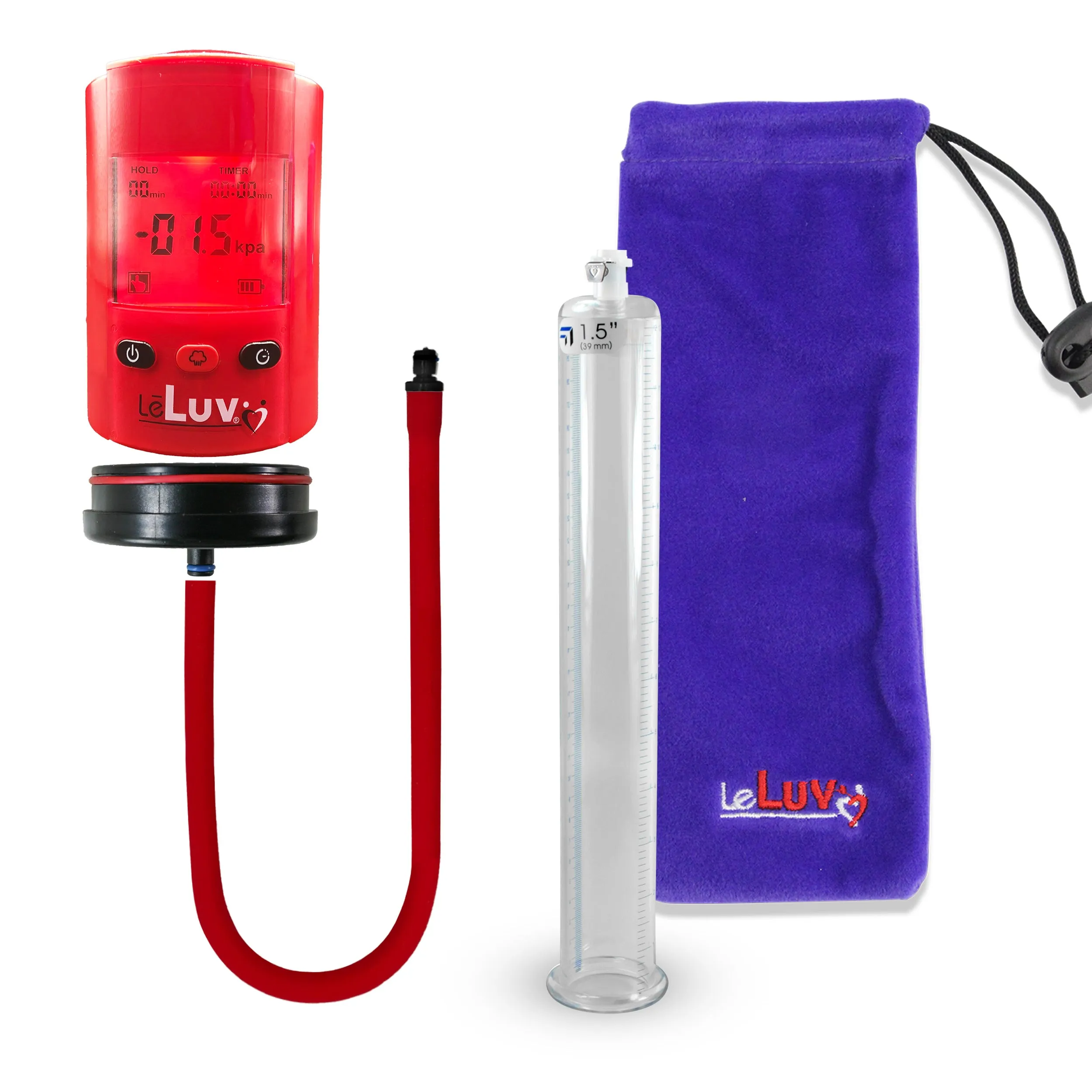 iPump Penis Pump | Smart LCD Head with Adapter | 12" Length x 1.35"-5.0" Diameter