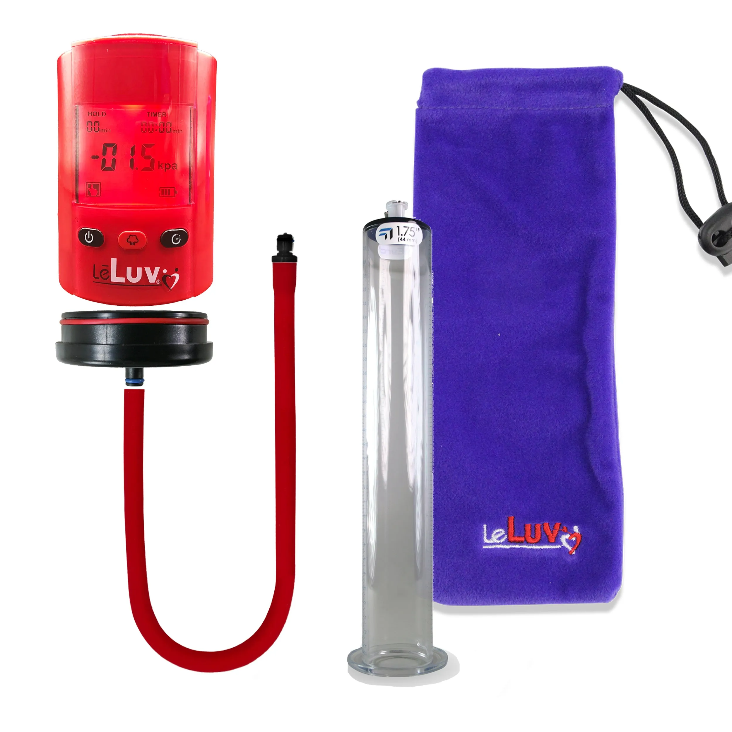 iPump Penis Pump | Smart LCD Head with Adapter | 12" Length x 1.35"-5.0" Diameter