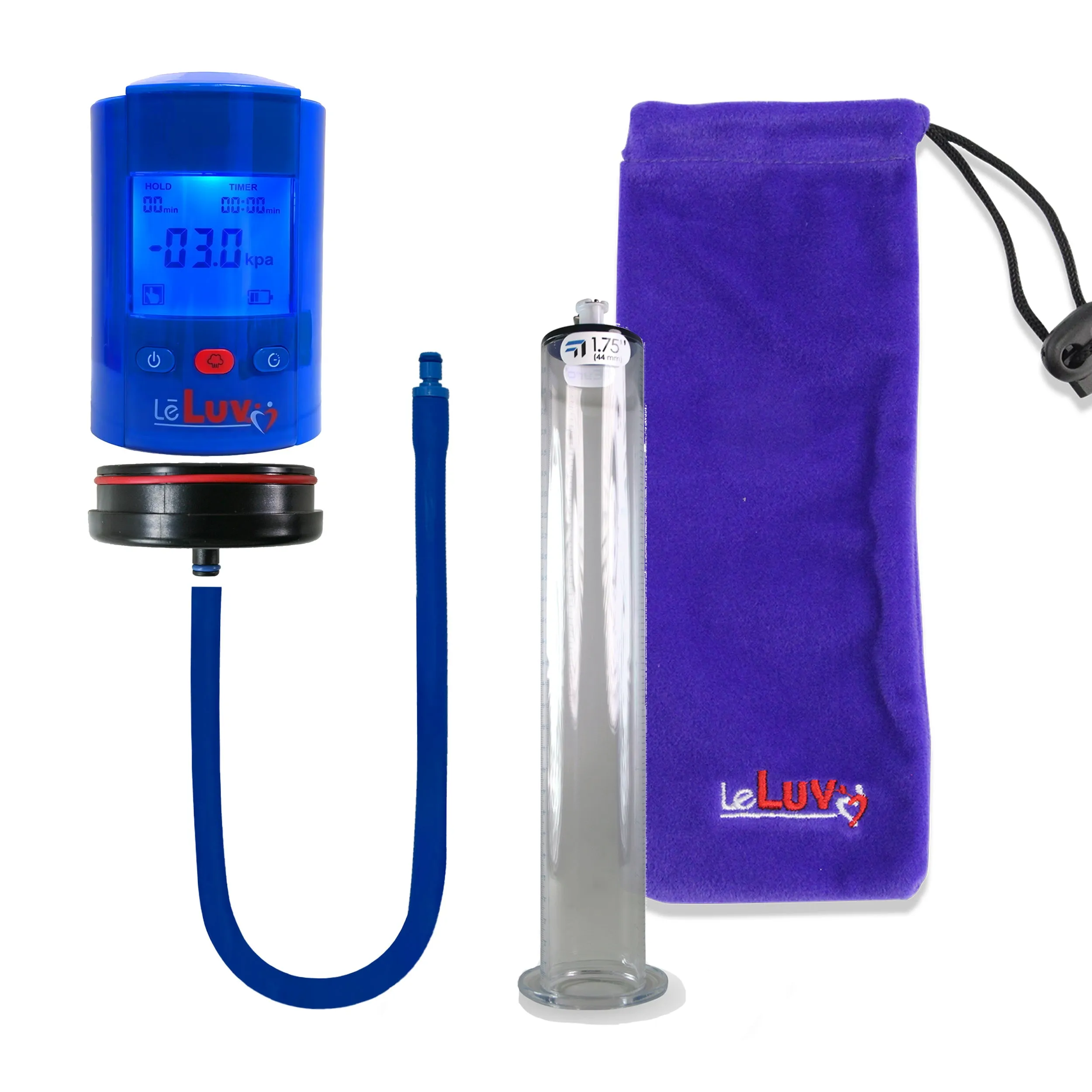 iPump Penis Pump | Smart LCD Head with Adapter | 12" Length x 1.35"-5.0" Diameter