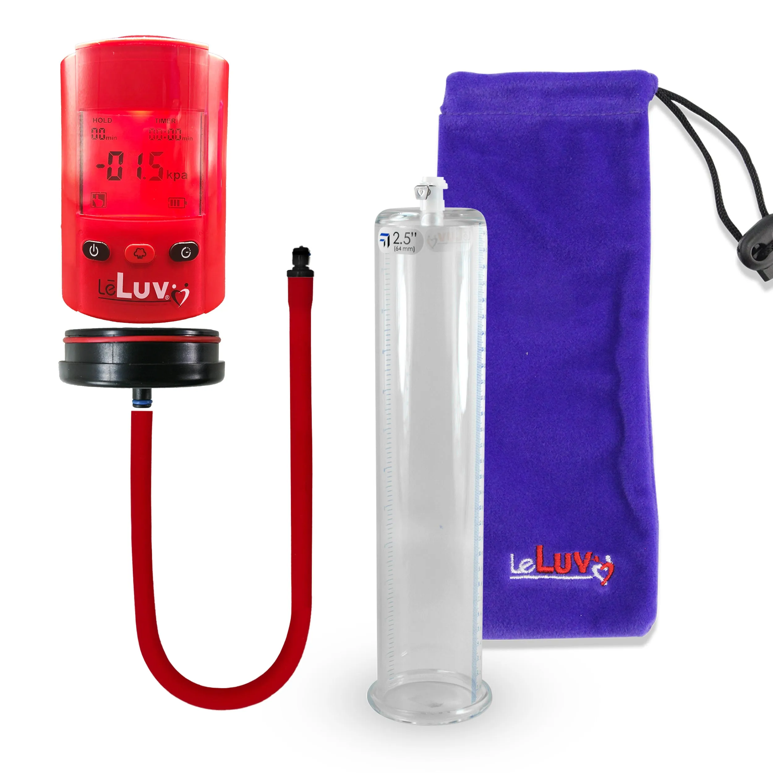 iPump Penis Pump | Smart LCD Head with Adapter | 12" Length x 1.35"-5.0" Diameter