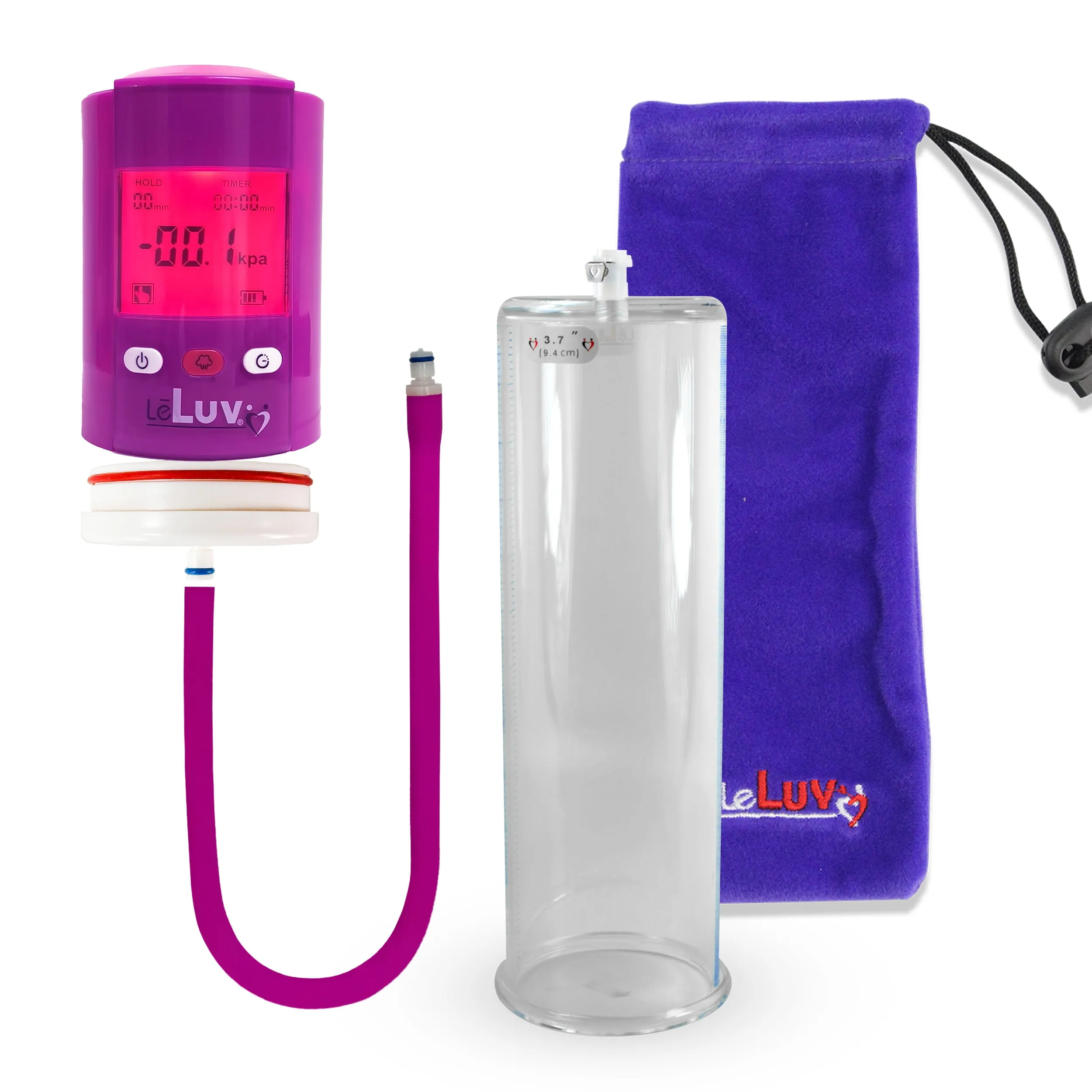 iPump Penis Pump | Smart LCD Head with Adapter | 12" Length x 1.35"-5.0" Diameter