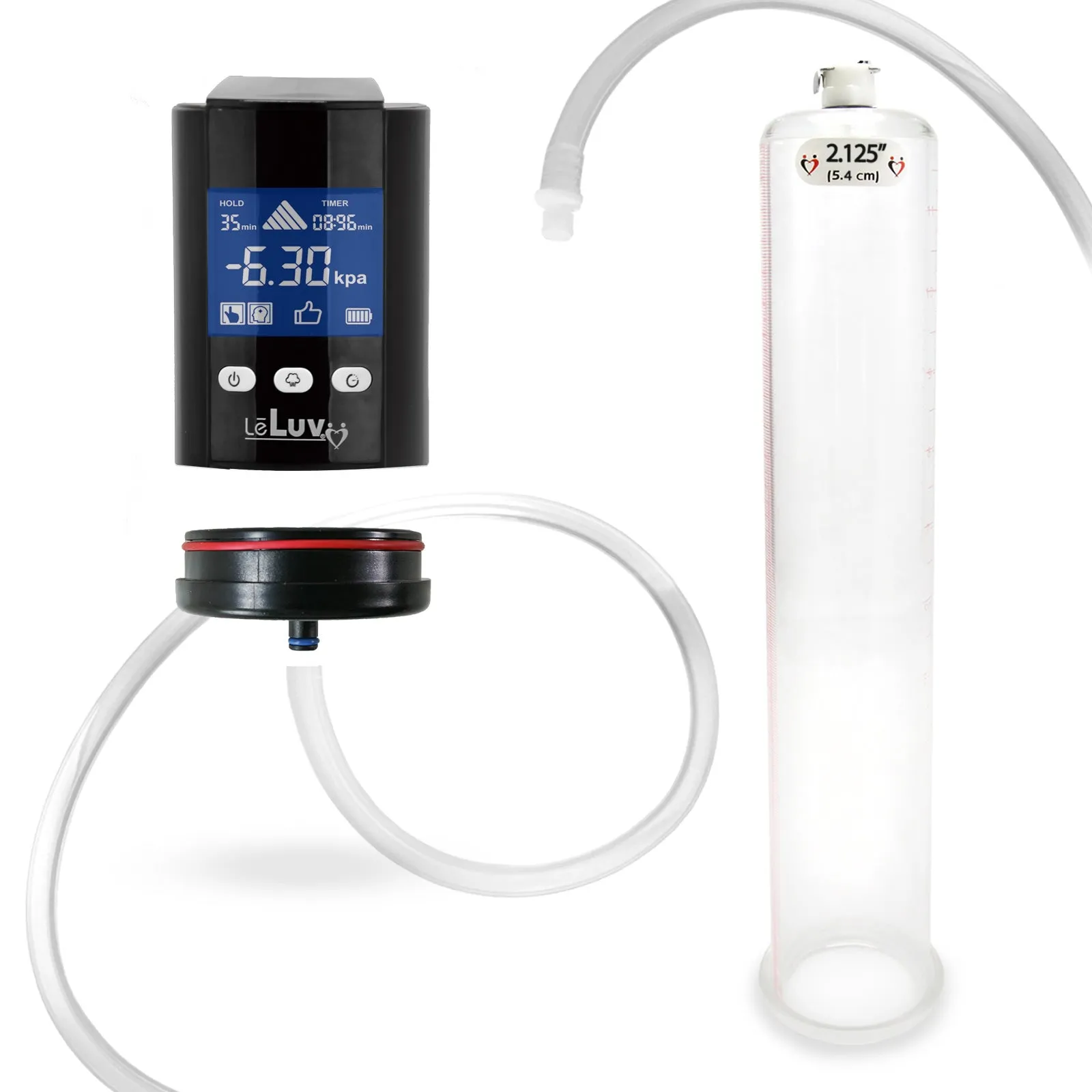 iPump Penis Pump | Smart LCD Head with Adapter | 9"/12" Length x 1.35"-5.0" Diameter