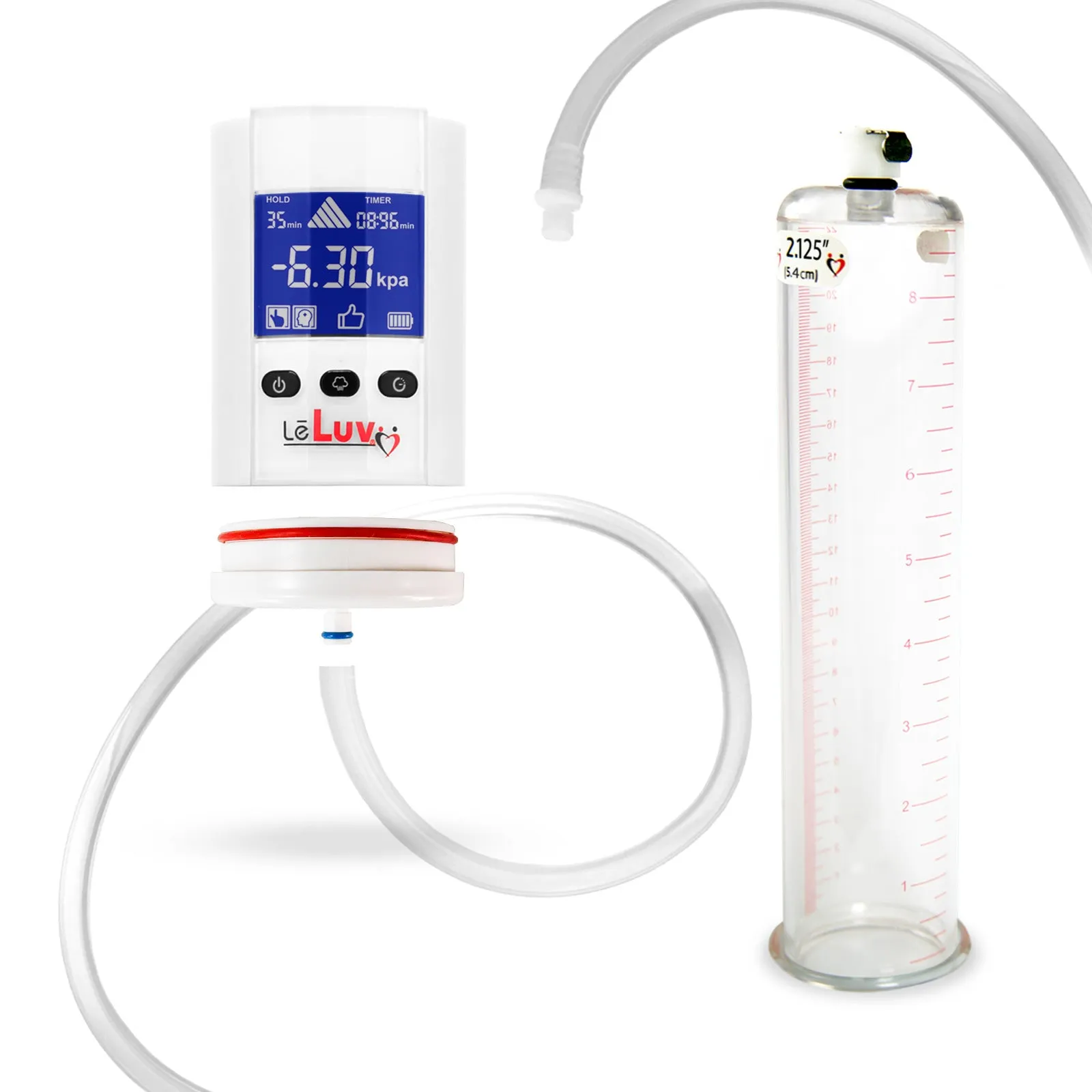 iPump Penis Pump | Smart LCD Head with Adapter | 9"/12" Length x 1.35"-5.0" Diameter