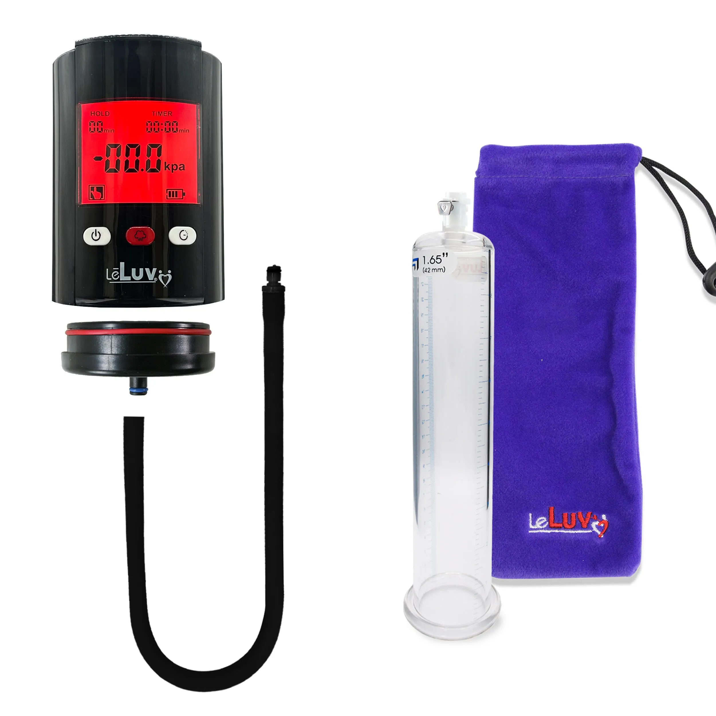 iPump Penis Pump | Smart LCD Head with Adapter | 9"/12" Length x 1.35"-5.0" Diameter